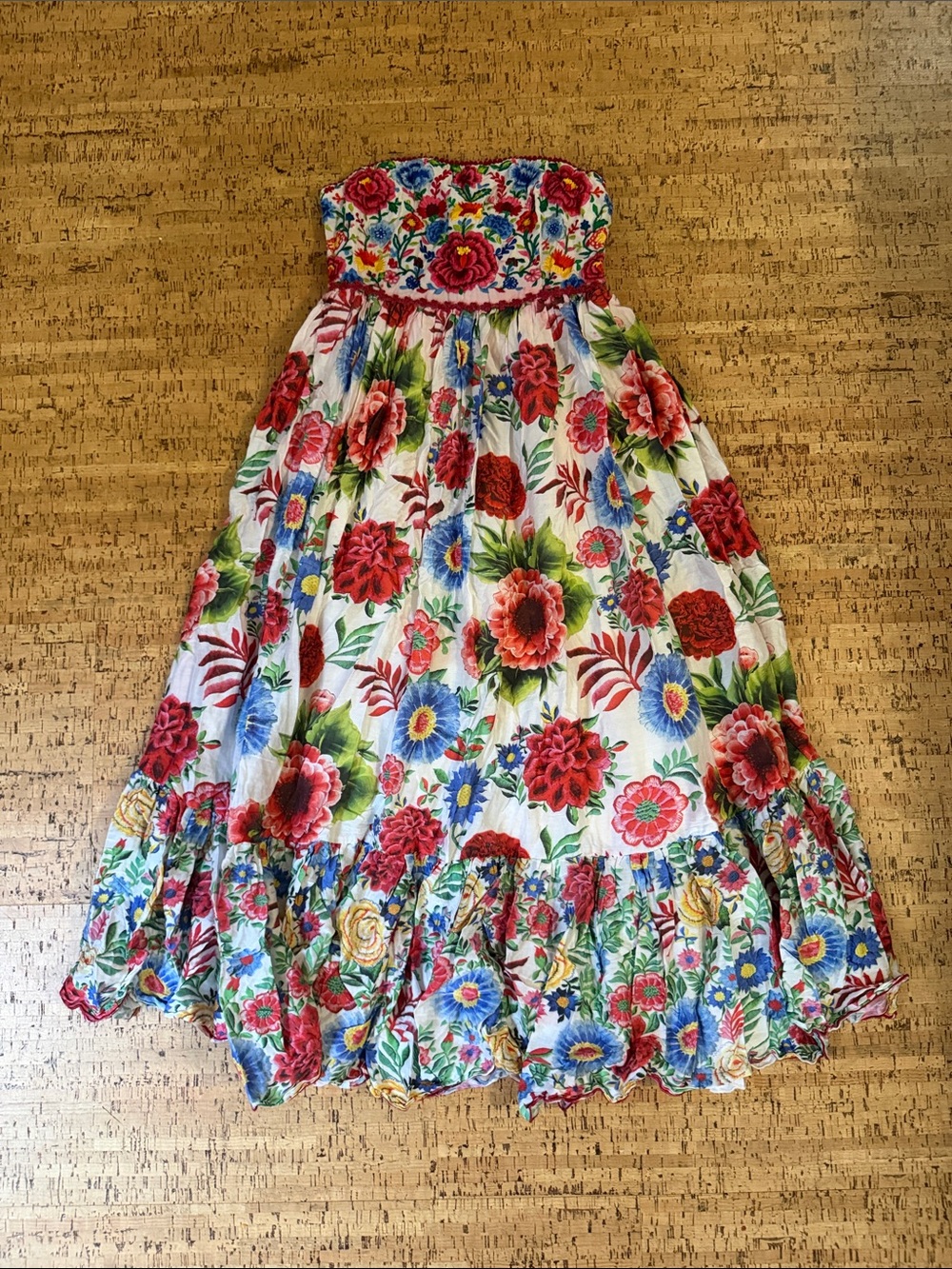 Payal Jain Floral Strapless Maxi Dress in Multi-Color from Anthropologie